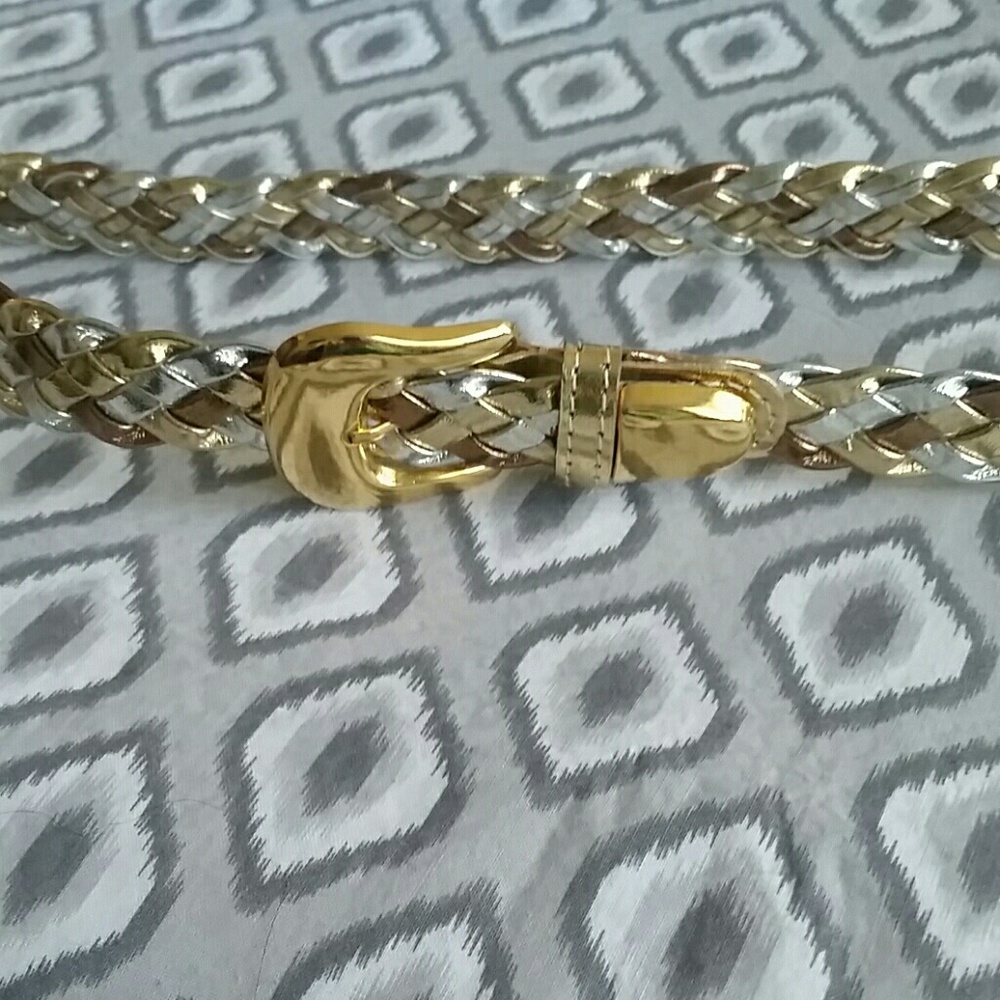 Metallic braided belt
